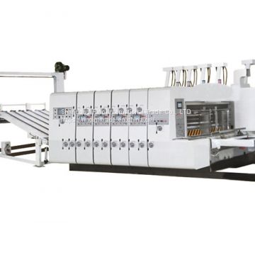 Lead edge feeding flexo printer with die-cutter