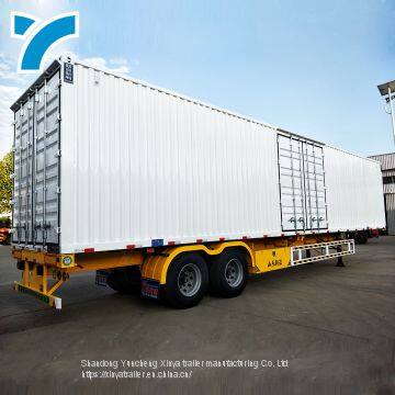 Manufacturer Semi Trailer Lift Axle Air Suspension Box Trailer Cargo Trailer photo-2
