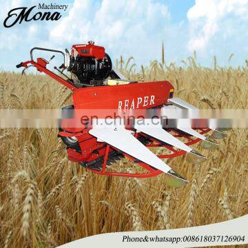 Automatic bale harvester|small self-propelled hand-held high stalk crop rice and wheat corn cutting machine