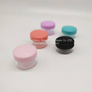 5g 10g 15g 20g Beautiful color PS mini plastic jar for cream