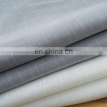 Northern Europe balcony grey /white cotton linen sheer curtain fabrics