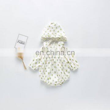 2020 Full Sleeve Children Clothing Spring Autumn Button Baby Flowers Girl Romper photo-5