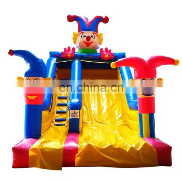 Giant Inflatable clown  circus  jump and slide bounce house ,Inflatable  Blow up tarpaulin slide for Kids and adult on mall