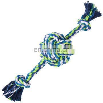 high quality durable dog chew cotton rope ball thrower toy