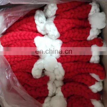 100% акриловая, хлопковая, мериносная шерстяная, машинно- и ручно-выпряженная, необычная, причудливая, ровинг-нить для рождественских украшений, шапок для взрослых и младенцев photo-7