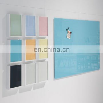 High quality frameless colorful magnetic tempered glass whiteboard