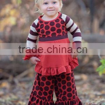 Newest design boutique girls baby outfit cotton cute outfits fall baby wear