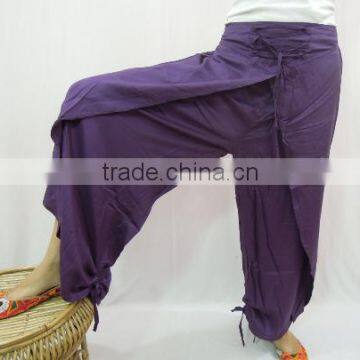 Thai Fisherman Pants Aladdin Pants Wrap Pants Purple Yoga Boho Gypsy Harem Pants