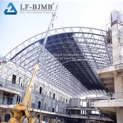 Prefabrigated Steel Design Steel Space Frame Auditorium Hall Roof Church Hall Building photo-5