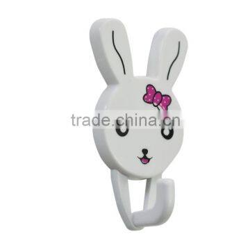 White Self Adhesive Removable Plastic Back Hooks photo-2