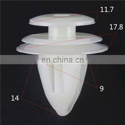 200 Pcs White Color 9mm Auto Trim Panel Clips Car Van Plastic Screw Rivet Fender Clips photo-3
