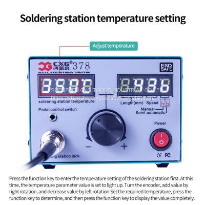 CXG 378 80W Automatic Solder Machine/feed Tin Machine/Soldering Stations Set/internal Continuous Welding Soldering Iron photo-3