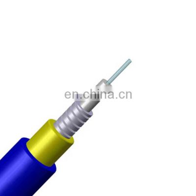 simplex Spiral Armored  PVC LSZH cable optical fiber  indoor armoured fiber optic cable