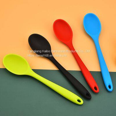 Silicone Soup Spoon Non-stick Cookware Spoon Food Grade Silicone Soup Spoon Home Hotel High Temperature Resistant Soup Spoon photo-5
