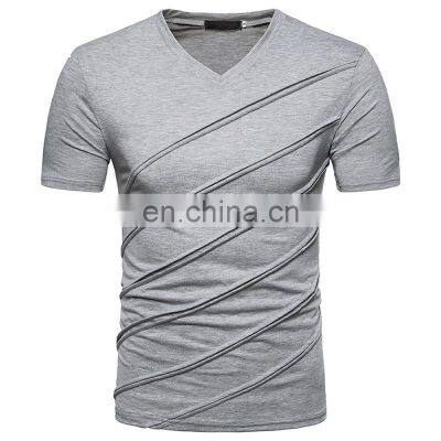 Best Selling Gray Color T-Shirt In Unique Design Fashionable Men Plain T Shirt For Sale