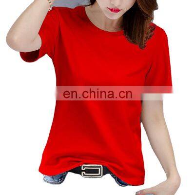 Manufacturer wholesale cotton solid color T-shirt short-sleeved loose top casual sports women's clothing