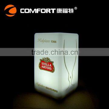 Recharging Colorful Battery Operated Square Led Table Lamp for Bar photo-6