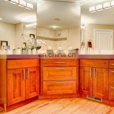 Cheap Modular Solid Wood Kitchen Cabinets Wholesale Shaker Style Kitchen Granite Counter Cabinet photo-3