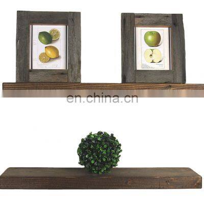 Modern design wooden floating wall shelf for book