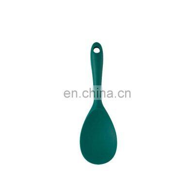 Green Silicone Spatula Set Kitchen Stools Soup Spoon Leaky Spoon With Hook Kitchen Utensils photo-2