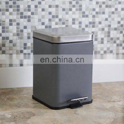 Fingerprint Proof Bathroom Painting Soft Close Pedal Bin photo-3