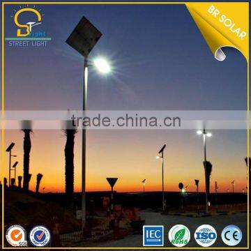 round tapered hot-dip galvanized steel Q235 grey black led solar street light arm