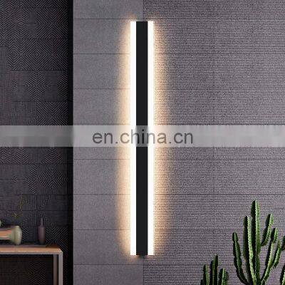 19W Outdoor Exterior Led Aisle Wall Lamp Ip65 Driveway Light Long Acrylic Sconces Light Garden Landscape Light