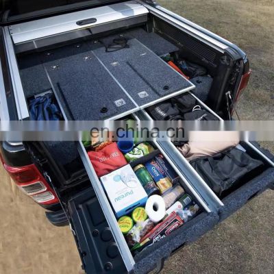 4X4 Car Vehicle Spare Parts Aluminium Tool Cargo Storage Box Car Rear System Parts Road SUV Trunk Storage Drawer