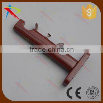 Wall Install Curtain Pole Double Bracket With Surface Wooden Plated photo-2