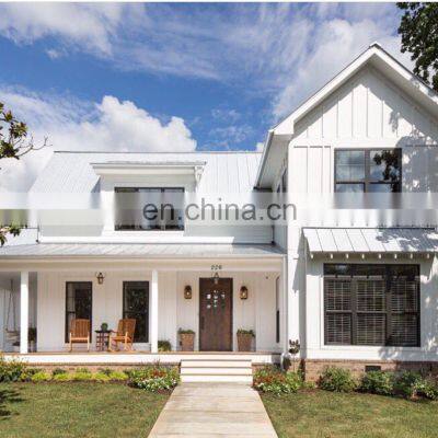 2021 luxury and modern prefabricated light gauge steel villa