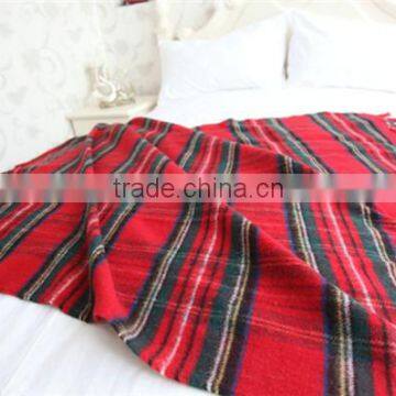 NO.1 China blanket factory China supplier home use travel set luxury tartan wool throw blanket                        
                                                Quality Choice