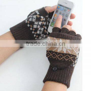 2015 fingerless gloves knit pattern cotton knit fabric gloves fabric fingerless gloves