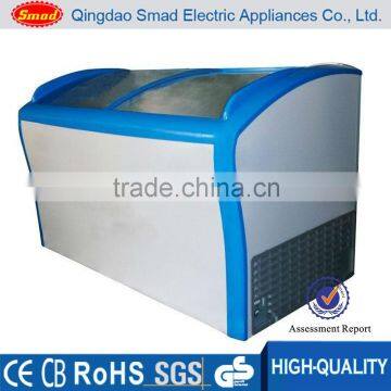 Refrigerators & Freezers Curved glass door defrost ice cream chest freezer