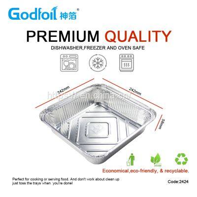 Rectanglar Aluminum Foil  Container  Wrinkle Wall container