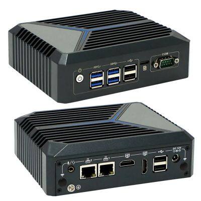 Fanless Mini PC 12th Gen Celeron J6412 2 LAN 8 USB 2 HD DDR4 3200MHz Industrial PC for Medical photo-5
