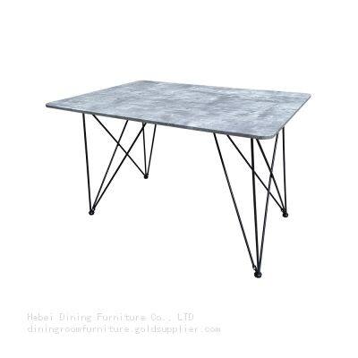 Metal Tube Legs MDF Top Square Dining Table DT-M53