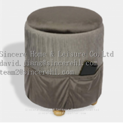 Velvet Storage Stool