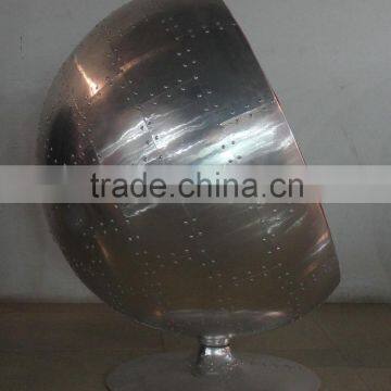 Replica Relaxing Fiberglass Material Fabric/PU Eero Aarnio Chair ,high Density Foam Eero Chair With Aluminum Alloy Epidermis photo-3