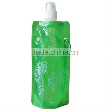 16oz/480ml eco-friendly and reusable foldable water bottle