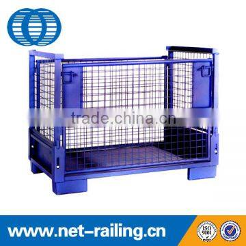 Industrial storage wire mesh steel pallet basket