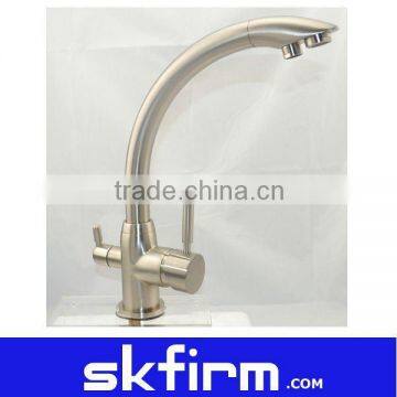 High Quality Brushed Nickel dual handle faucet Three Way Faucet