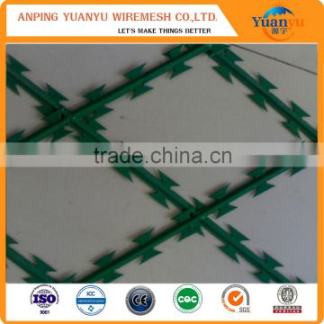 galvanized razor barbed wire with 960mm coil diameter