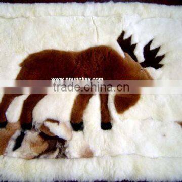 Fur Alpaca Rug Carpet Peru 39x27"