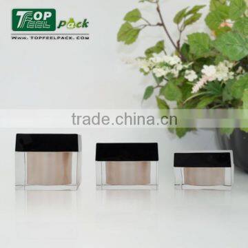 30g 50g 80g Popular Square Cosmetic Plastic Facial Cream Jar