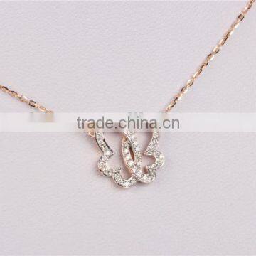 Dubai Jewellry Butterfly Necklace Girl's Silver Sterling Necklace Fashion Jewelry photo-4