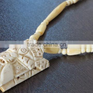 Bone horn jewelry skull pendant