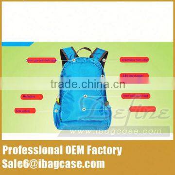 Nylon Teenage Backpack Folding Portable Storage Bag photo-5