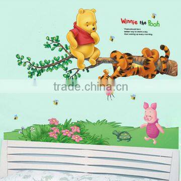 2016 PVC Wall Decor Decorative Removable Winnie the pooh wall stickers for kids