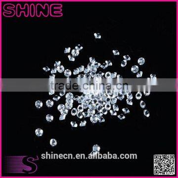 Yiwu wholesale factory direct white chinese shining stone double pointed DIY accessories round hot fix rhinestones