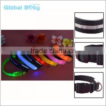 Wholesale fluorescent flashing light dog collar for puppy dog